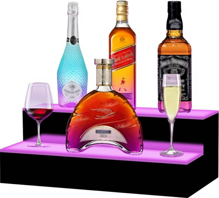 Bar bottle display shelves