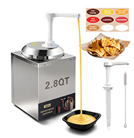 VONCI Nacho Cheese Dispenser, 2.8 Qt（2.5L）Nacho Cheese Warmer with Stainless Steel Pump
